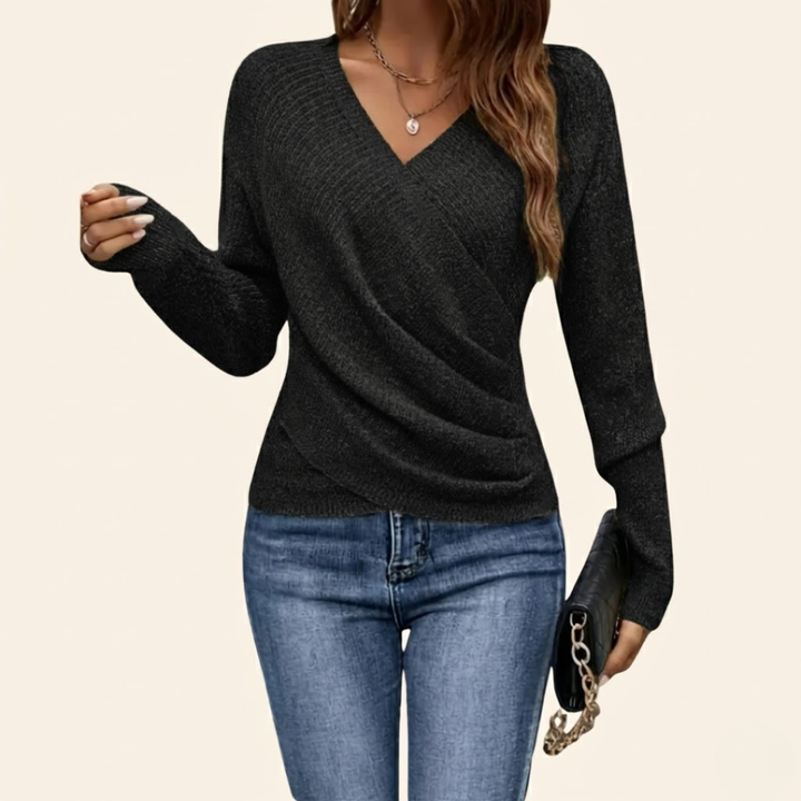 Ivy | Elegantes Wickeltop mit V-Ausschnitt