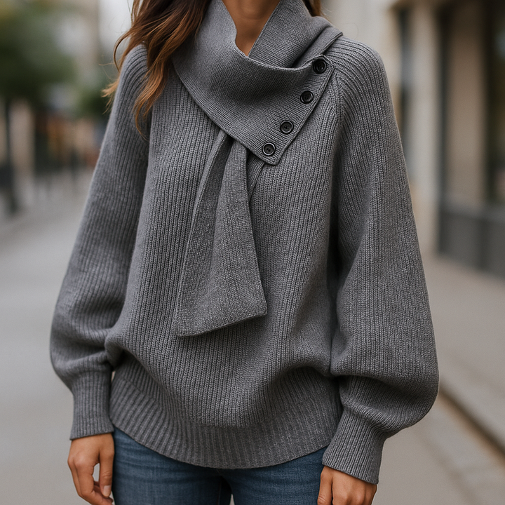 Ava | Kuscheliger Pullover mit Schalkragen