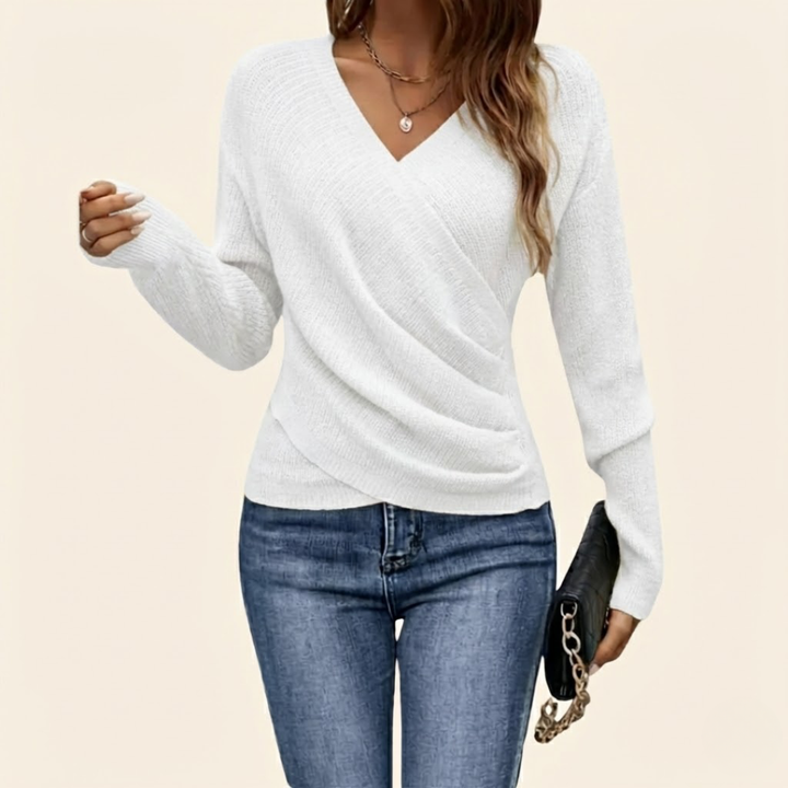 Ivy | Elegantes Wickeltop mit V-Ausschnitt