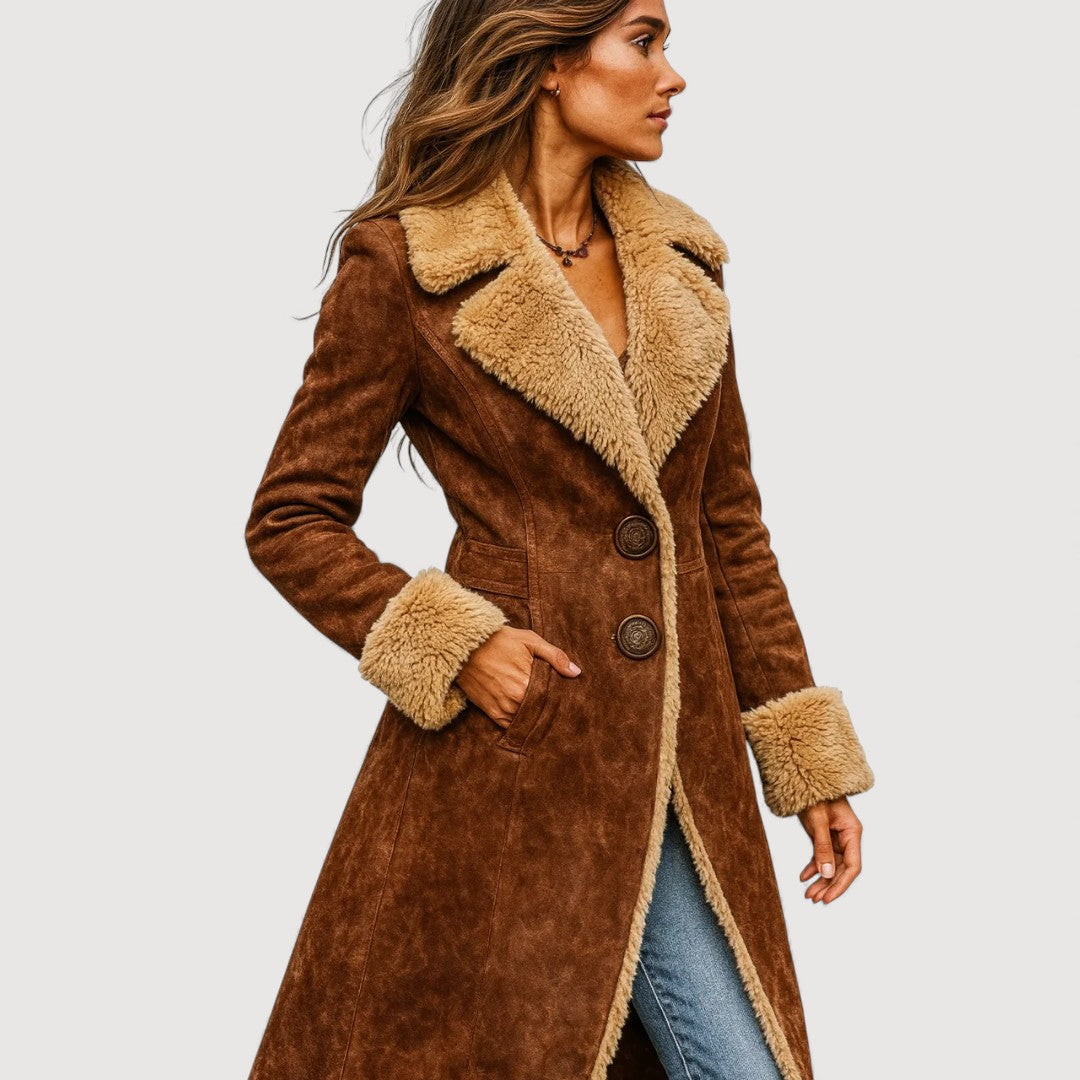 Daisy | Faux-Shearling-Mantel