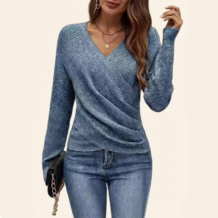 Ivy | Elegantes Wickeltop mit V-Ausschnitt