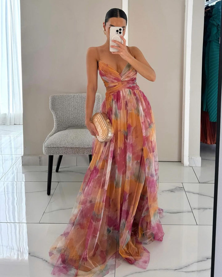 Stella | Enchanting Floral Print Maxi Dress