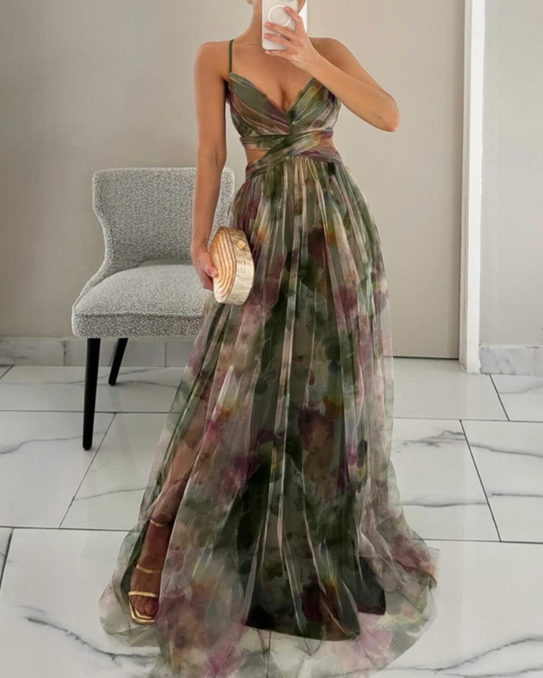 Stella | Enchanting Floral Print Maxi Dress