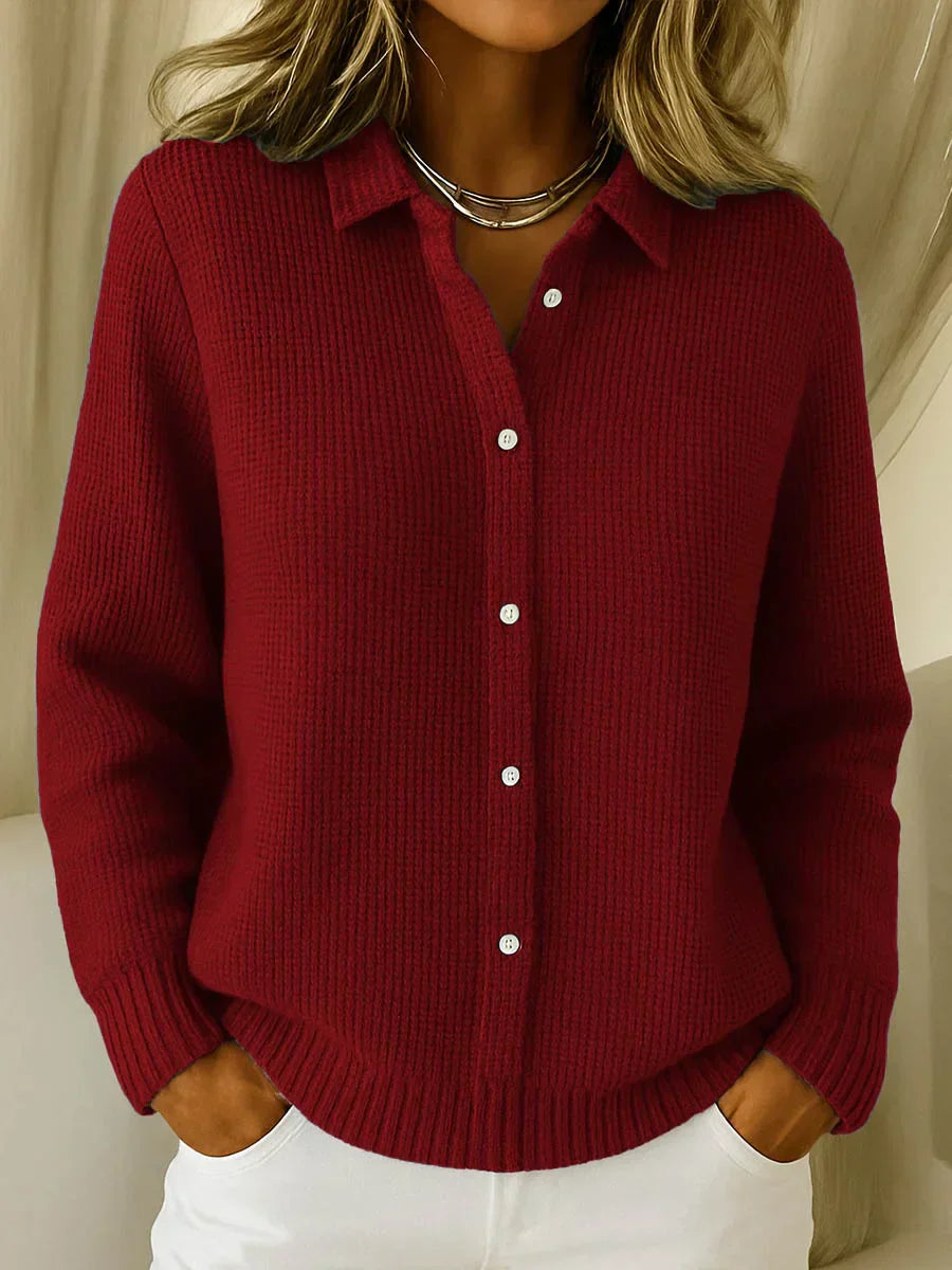 Amelia | Strukturierter Strick-Cardigan mit Knöpfen