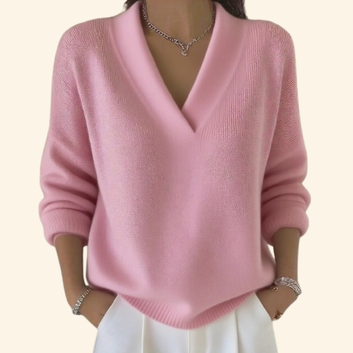 Olivia | Weicher V-Ausschnitt-Pullover