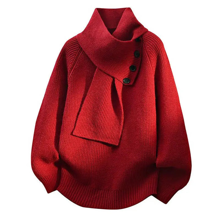 Ava | Kuscheliger Pullover mit Schalkragen