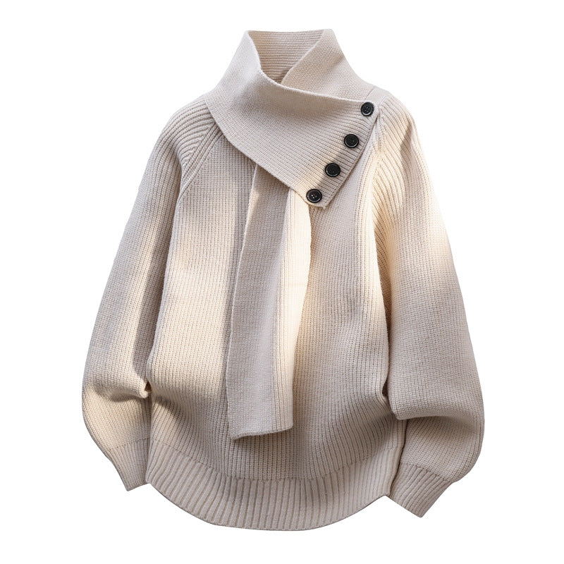Ava | Kuscheliger Pullover mit Schalkragen